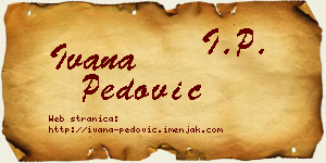 Ivana Pedović vizit kartica